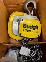 Budgit - 1-Ton Hand Chain Hoist, Hook Suspension, 10' Lift - 3