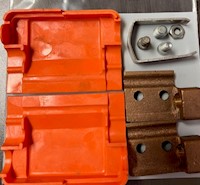 Conductix Power Feed, 8-Bar 250A Kit, Copper Clamp, Red Polyester High Heat Case - 2