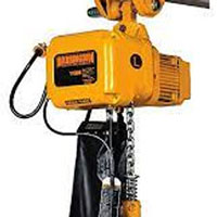 Harrington SNER Series, 1/4-Ton, 115/230/1/60 Voltage, 10'-0" Lift, and 14 FPM Lift Speed Hoist with Hook Suspension - 3