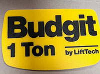 Budgit Capacity Plate