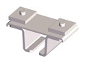 Standard Duty C-Track Festoon Track Hanger Bracket, for Cross Arm Support Channels, Galv Steel, Z-Clamp Style